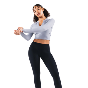 Soutien-gorge de sport à manches longues et fermeture éclair sur le devant pour femme, haut court très élastique pour le yoga, le fitness, l'entraînement, les loisirs et les activités sportives, OEM - Product Image 4