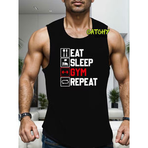 Débardeur de sport pour hommes à séchage rapide et respirant, idéal pour l'entraînement en salle de sport, vente en gros - Product Image 5