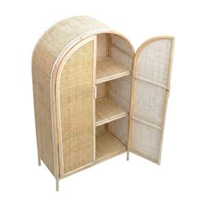Rattan Dress Up Wardrobe Toddler Furniture Kids Room Arch Woven Closet Factory Price Cheap High Quality Hot Sale Wholesaler - Product Image 1