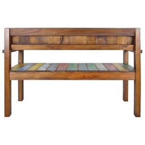 Banco de Patio Multicolor de Madera Reciclada (Teca, Mango, Pino, Haya) - Product Image 4