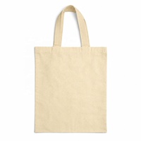 Sac fourre-tout en coton réutilisable avec longues poignées, logo personnalisé imprimé, sac de transport durable pour usage quotidien et courses