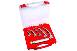 ชุดเครื่องมือส่องกล่องเสียงแบบไฟเบอร์ออปติกชนิดใช้ซ้ำได้ Medivolve รุ่น MI-600134 สำหรับคลินิกสัตวแพทย์และโรงพยาบาล  ใบมีดโค้ง 6 แบบ ทำจากสแตนเลส - Product Image 5