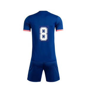 Maillot de rugby unisexe jaune et bleu à manches courtes, col en V, séchage rapide, respirant, écoresponsable, taille élastique, en Spandex/Polyester, pour le sport - Product Image 2