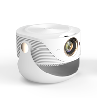 Projecteur vidéo intelligent Android 4K avec correction automatique de la distorsion trapézoïdale, zoom, portable, mini, pour diffusion de films en extérieur, lecteur multimédia, home cinéma