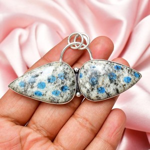 จี้อะซูไรต์ทำมือ สร้อยคอเงินแท้ เครื่องประดับอัญมณีหรูหรา ของขวัญสุดหรูสำหรับผู้หญิง เครื่องประดับชั้นดี - Product Image 3