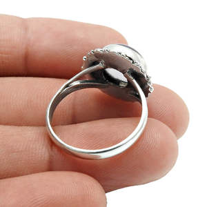 Natural Chalcedony Gemstone <b>Ring</b> Handmade Daily To Wear Jewelry <b>Crafted</b> From Solid 925 Sterling Silver Classic Bohemian <b>Ring</b> - Product Image 2