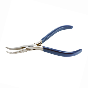 Premium Jewelry <b>Long</b> Bent <b>Nose</b> Pliers 140mm Professional Beading and Wire Shaping Tool Stainless Steel Precision Jewelry Making - Product Image 1