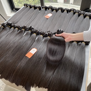Vente en gros 40 pouces paquets de cheveux humains droits extensions de cheveux de trame longue durée 100% cheveux vierges purs bruts non transformés - Product Image 4