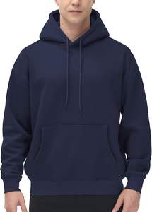 Nueva Sudadera con Capucha para Hombre, Elegante, 100% Algodón, Forrada, Manga Larga, Cuello Caído, Color Sólido, Cómoda, Tallas Grandes, Personalizable - Product Image 2