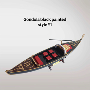 GONDOLA - Barco tradicional italiano Modelo de madera hecho a mano - Product Image 2