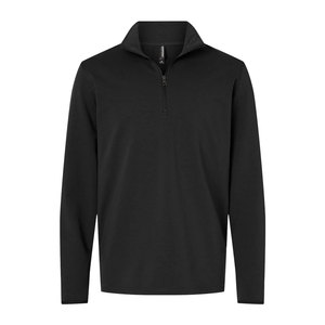 Sweat-shirt à col montant zippé pour homme, gris uni, coupe classique, manches longues, en molleton tricoté - Product Image 5