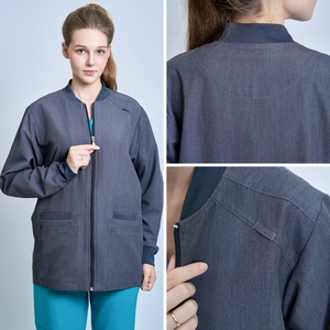 VENTE EN GROS veste gommages médicaux uniforme pour hommes et femmes coton hôpital clinique soins de santé belles infirmières-Échantillon gratuit - Product Image 6
