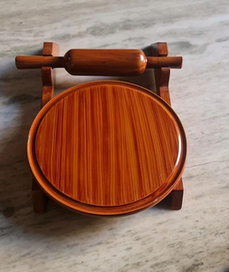 Wooden Rolling Pin and Rolling <b>Board</b> chakla belan ramadan special buraq handicraft - Product Image 5