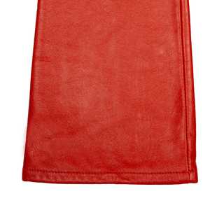 Guantes largos de cuero rojo estilo opera sin forro para fiestas y uso en invierno - Product Image 6