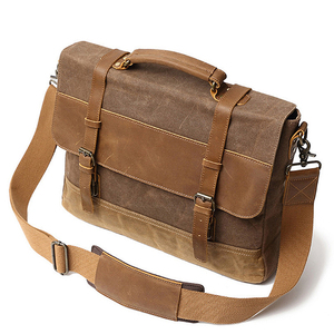 Sac messager en toile, couleur unie, fermeture à boucle, sangle réglable, durable, style classique, sac pour ordinateur portable unisexe, toutes saisons - Product Image 3
