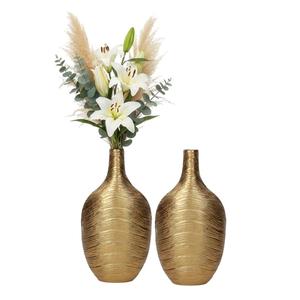 Florero de metal dorado de alta calidad, diseño fabuloso, florero decorativo para interiores, para decoración de mesa, florero para decoración del hogar - Product Image 3