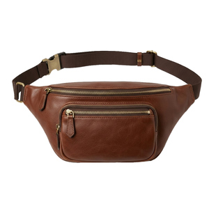 Riñonera Unisex de Cuero Genuino Antirrobo con Forma de Almohada, Cierre de Cremallera, Talla Única, Estilo Moderno para Correr, Venta al por Mayor, Personalizable - Product Image 2