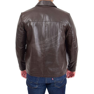 Custom Made <b>High</b> Street Men's <b>Leather</b> Jacket with Front Logo OEM Service <b>High</b> Quality Winter <b>Top</b> - Product Image 2