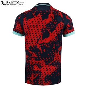 Camiseta de Rugby Deportiva Transpirable de Primera Calidad, Nueva, Moderna, en Rojo y Azul Marino, con Contraste de Color, Buen Proveedor, Absorbe la Humedad - Product Image 3