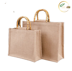 Sac fourre-tout en jute de qualité supérieure avec grande capacité de rangement pour les courses quotidiennes - Product Image 2