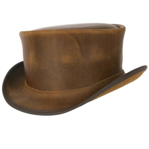 Sombrero de Copa Marrón de Gamuza, Accesorio de Disfraz Unisex para Fiestas, Uso en las Cuatro Estaciones, AFSAR SPORTS SQ-4035 Character - Product Image 3