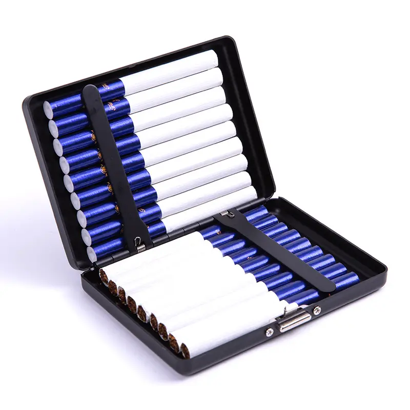 Caixa de armazenamento de cigarros com capacidade de 20 unidades, caixa de metal para cigarros, acessórios para fumar, porta-tabake, bolso para presente, preço de fábrica