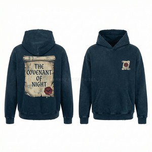 Sweat à capuche zippé personnalisé bordeaux délavé à l'effet minéral pour homme, avec motif graphique chauve-souris origami, style streetwear vieilli, fabricant de sweats à capuche zippés - Product Image 3