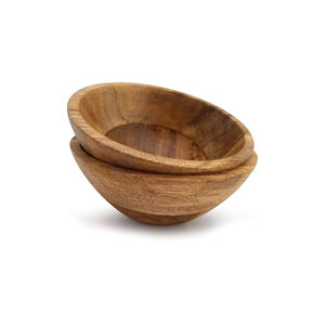 Juego de Tazones de Madera de Acacia Pulida Hechos a Mano, Diseño Moderno, Ecológicos, para Servir en la Cocina, Comedor, Decoración Elegante para el Hogar, Regalo - Product Image 2
