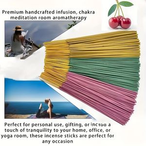 Bastoncini di incenso profumati alla frutta di alta qualità, confezione da 6, inclusi anguria, pesca dolce, latte e fragranza di paglia, adatti per diffusori di aromaterapia - Product Image 5