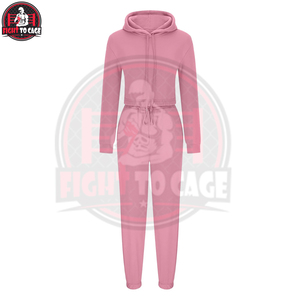 Ensemble de survêtements tendance pour femmes, comprenant un sweat à capuche court et un pantalon de jogging, de qualité supérieure, couleur rose, style décontracté. - Product Image 2