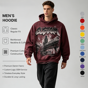 Custom Logo Streetwear Oversized Hoodie Cotton Fleece Pullover Factory Supply for Boutiques - Product Image 5