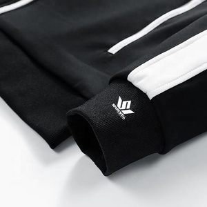 Ensemble de survêtement noir pour homme, veste à fermeture éclair intégrale et pantalon de jogging, polyester respirant, vêtements de sport décontractés - Product Image 5