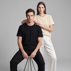 T-shirt basique en coton pour femmes, col rond, manches courtes, jersey léger, décontracté, pour un usage quotidien, t-shirts pour femmes - Product Image 3