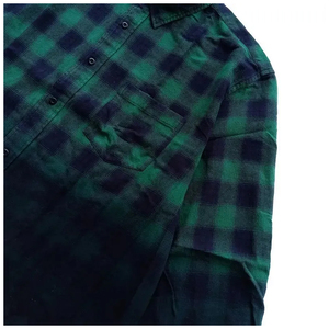 OEM Long Sleeve Plaid Flannel Shirt Custom Made Checked Gradient Color Casual <b>Button</b> Down Turn down Collar Flannel Shirt Men - Product Image 2
