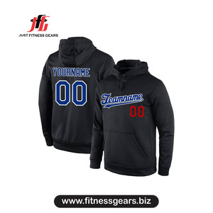 Sweat-shirt à capuche rouge et bleu, impression numérique, nom et numéro d'équipe personnalisés, coupe classique, molleton décontracté pour l'hiver - Product Image 4