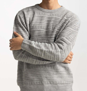 Summer Top <b>Men's</b> <b>Long</b> Sleeve <b>Cardigan</b>-Fashionable Covered Button Closure Lightweight Breathable Nylon/Acrylic - Product Image 5