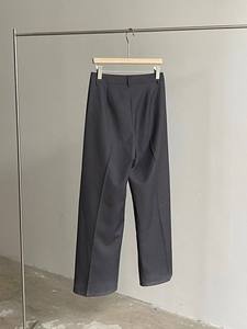Pantalones de Vestir de Cintura Alta para Mujer, Diseño de Crepé, Pantalones Casuales para Mujer, OEM ODM - Product Image 3