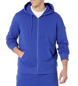 Nouveau design, service OEM, sweat à capuche zippé confortable pour homme, 100% coton, manches longues, col tombant, couleur unie, Bangladesh - Product Image 1