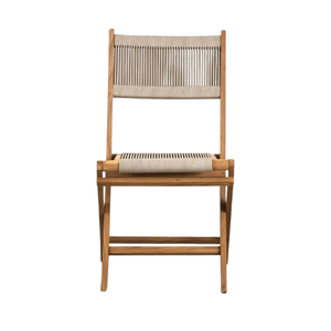 Chaises pliantes en rotin et teck massif, tressage en corde, écologiques, pour événements et repas en extérieur - Product Image 6