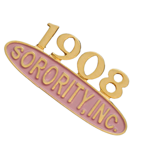   Pin de Solapa Sorority Inc. Rosa y Dorado 1908, Broche Esmaltado, Insignia para Sombrero y Mochila, Accesorio de Joyería, Regalo - Product Image 3