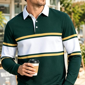 Chemise de rugby à manches longues pour homme sur mesure, en jersey de coton rayé, polo de rugby sur mesure, best-seller - Product Image 6