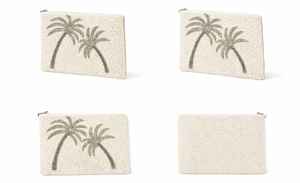 Bolsa de Mano de Lujo Hecha a Mano con Cuentas de Palmera, Diseño Tropical para Mujer, Cartera de Viaje Ecológica Abierta, Cartera de Mano con Cuentas Artesanales de Primera Calidad - Product Image 2