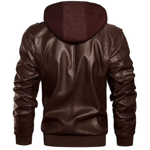 Doudoune en cuir véritable pour homme, mi-longue, imperméable et coupe-vent, en cuir de vachette, haut de gamme, multicolore, vente en gros et au détail, collection hiver - Product Image 2