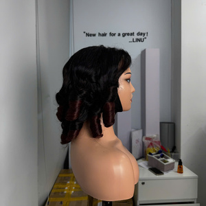 Bouncy Curly Hair <b>Wig</b> Vietnamese Human Hair Ombre <b>Brown</b> Color Hair For Women Wholesale Factory Price High Quality Luxury Hair - Product Image 2