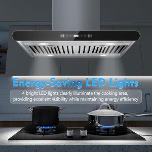 Cappa aspirante a isola bifacciale da 30/36 pollici, 700 CFM, a soffitto, convertibile canalizzata/non canalizzata, con controlli touch e gestuali - Product Image 4