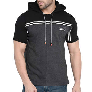 Camiseta moderna y a la moda para hombre con capucha y diseño de logotipo personalizado para compradores mayoristas, diseño informal con tela cómoda. - Product Image 5