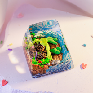 Teclas Artesanales Bosque Místico, Teclas Artesanales Personalizadas, Teclas Anime Lindas, Teclas Verdes, Juego de Teclas, Teclas de Madera - Product Image 4