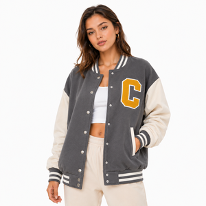 Chaqueta Varsity de Lana y Cuero de Alta Calidad para Hombre y Mujer, Bordado Personalizado, Botones a Presión, Chaqueta de Béisbol Letterman para Invierno - Product Image 3