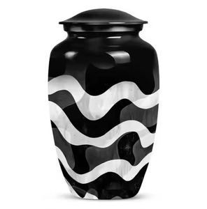 Urne adulte de crémation d'ailes d'ange d'argent et de coeur pour les cendres humaines Grande urne avec sac gratuit - Product Image 3