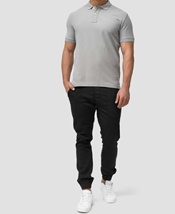 Chemise polo pour homme tendance, couleur gris, haute qualité, nouveau style, respirante, style décontracté, vêtements pour homme - Product Image 2